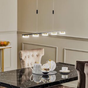 Svítidlo Lucande antracit/zlatý hliník/plast