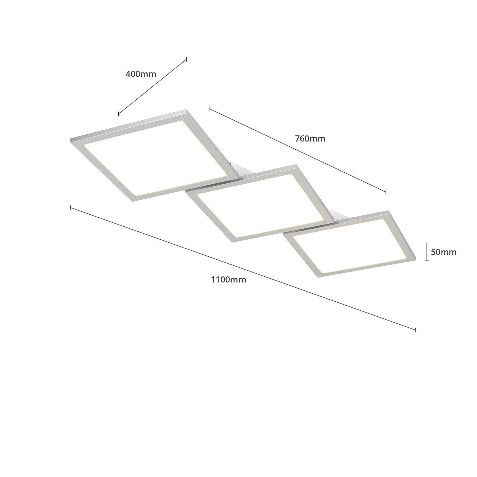 Lucande LED stropní svítidlo Ilira, CCT, 3zdrojové, Kuchyň, plast, hliník, 32W, P: 110 cm, L: 40 cm, K: 5cm - Image 5