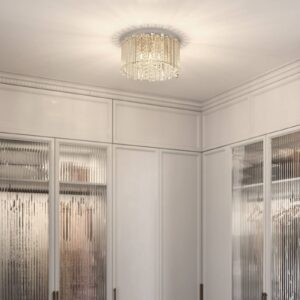 Svítidlo Lucande chrom/čirá železo/křišťál