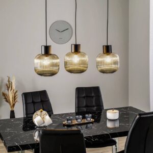 Svítidlo Lucande kouřově šedá/černá sklo/železo