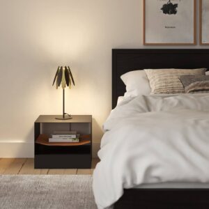 Svítidlo Lucande černá/zlatá kov/plast