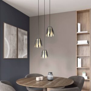 Svítidlo Lucande černá/zlatá kov/plast