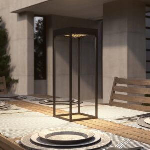 Svítidlo Lucande černý hliníkový odlitek