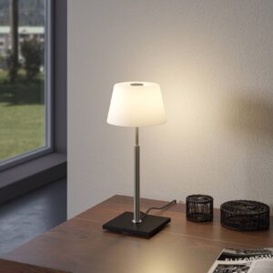 Svítidlo Lucande bílá/černá/niklová matná sklo/dřevo/železo/hliník