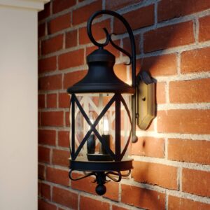 Svítidlo Lucande barva rzi/čirá železo/sklo