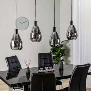 Svítidlo Lucande kouřově šedá/černá sklo/železo