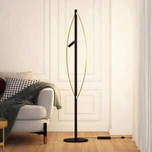 Svítidlo Lucande černá matná/mosaz kartáčovaná železo/hliník/plast