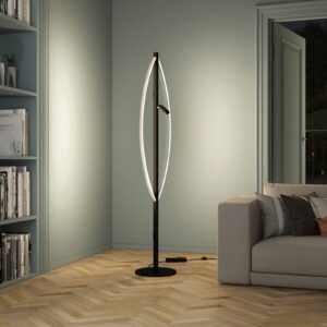 Svítidlo Lucande černá matná/nikl matný železo/hliník/plast