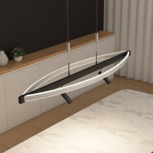 Svítidlo Lucande černá matná/nikl matný železo/hliník/plast