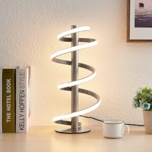 Svítidlo Lucande nikl satinovaný/bílá hliník/silikon