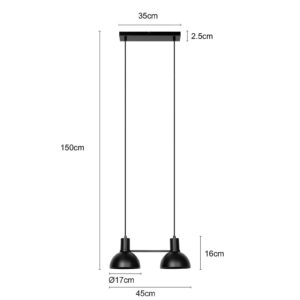 Svítidlo Lucande matná černá železo