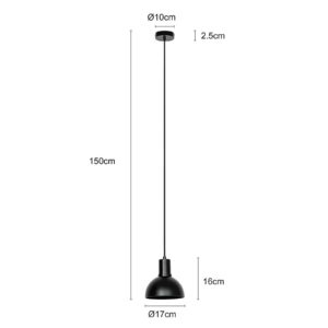 Svítidlo Lucande matná černá železo