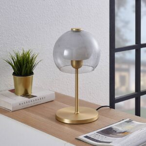 Svítidlo Lucande mosaz/kouřová šedá/bílá železo/sklo