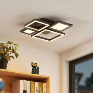 Svítidlo Lucande černá hliník/železo/plast