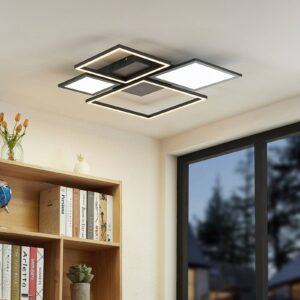 Svítidlo Lucande černá hliník/železo/plast