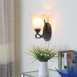 Svítidlo Lucande tmavě hnědá/bílá kov/sklo