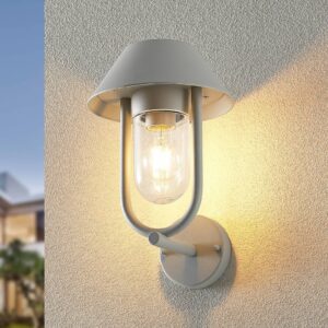 Svítidlo Lucande stříbrně šedá hliník/nerez/sklo