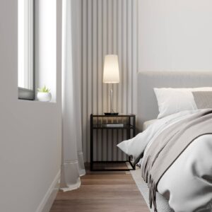 Svítidlo Lucande chrom/bílá kov/textil