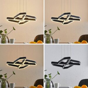 Svítidlo Lucande černý matný/zlatý železo/silikon