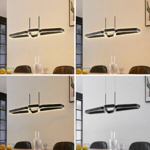 Svítidlo Lucande černý matný/zlatý železo/silikon