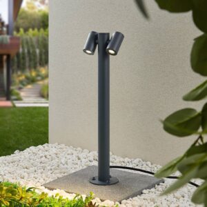 Svítidlo Lucande tmavě šedý hliníkový tlakový odlitek/polykarbonát