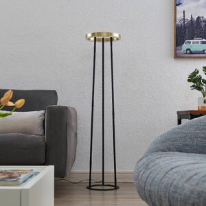 Svítidlo Lucande mosaz/černý železo/hliník/plast