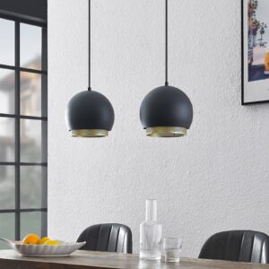 Svítidlo Lucande černá/zlatá železo