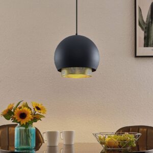 Svítidlo Lucande černá/zlatá železo