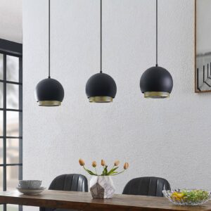 Svítidlo Lucande černá/zlatá železo