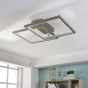 Svítidlo Lucande niklová matná/ledově bílá hliník/kov/akryl