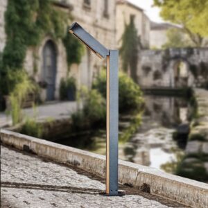 Svítidlo Lucande černá/světlé dřevo hliník