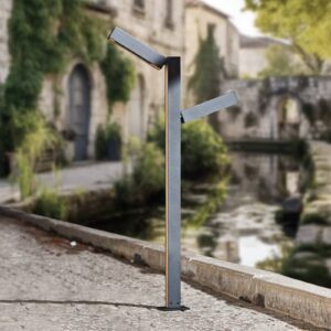 Svítidlo Lucande černá/světlé dřevo hliník