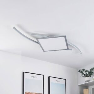 Svítidlo Lucande stříbrná železo/hliník/plast