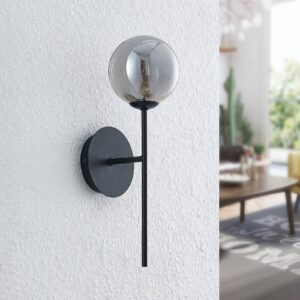 Svítidlo Lucande matná černá/kouřově šedá ocel/sklo