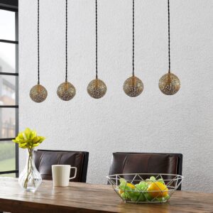 Svítidlo Lucande černá/zlatá železo