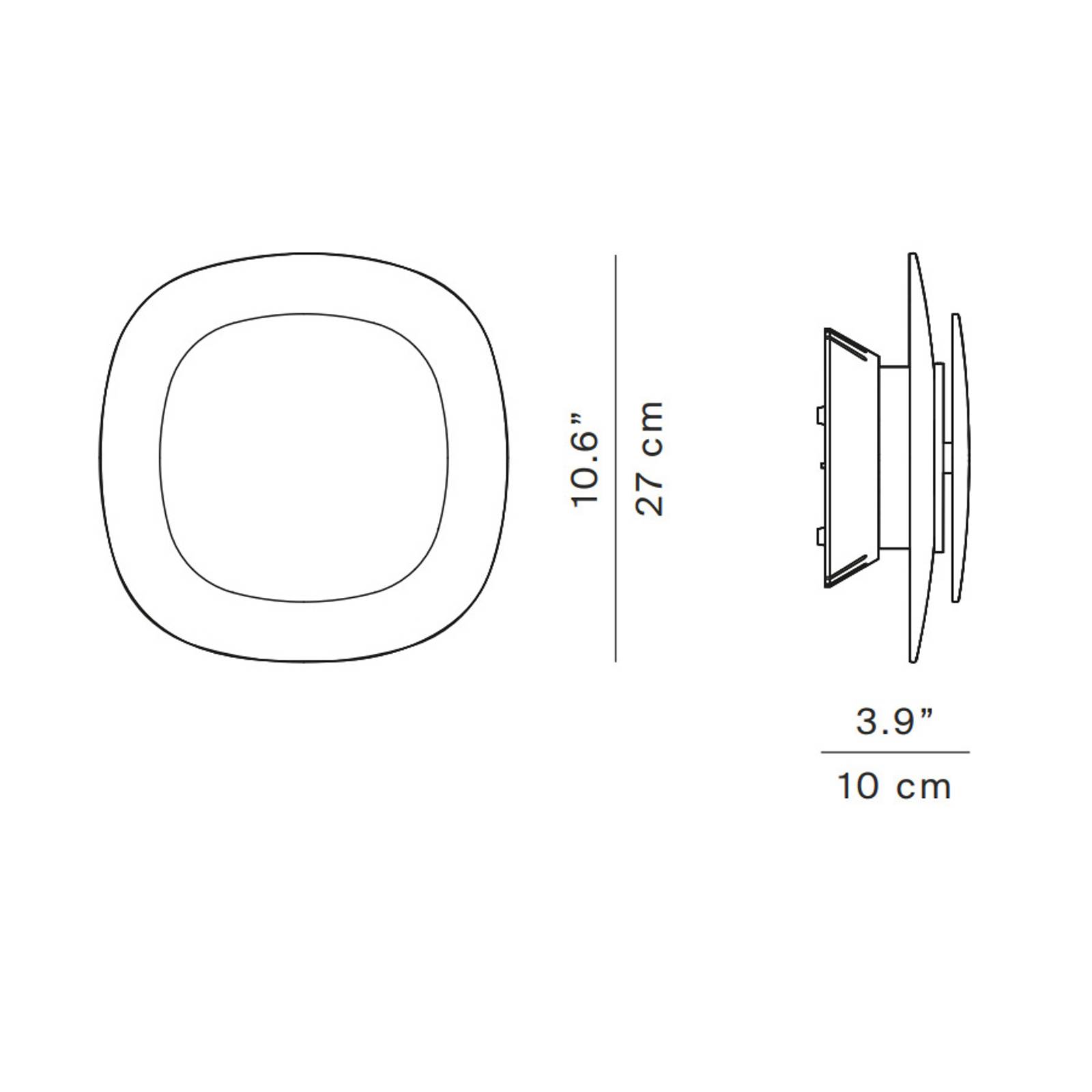 Svítidlo Luceplan růžová/čirá hliník/polykarbonát