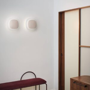 Svítidlo Luceplan perlová/čirá hliník/polykarbonát