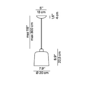 Svítidlo Luceplan matná černá ocel/bio plast (PLA)
