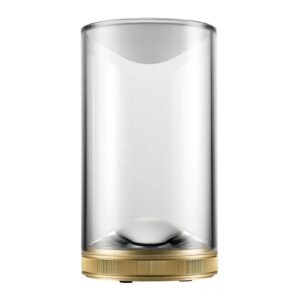 Svítidlo Lumina mosaz/transparentní/bílá ocel/borosilikátové sklo