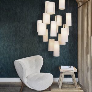 Svítidlo MARKET SET bílá kov/textil