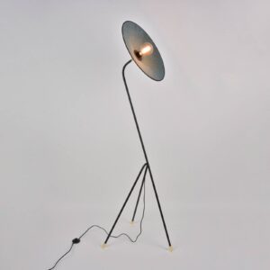 Svítidlo MARKET SET černá/mosaz/ledově šedá kov/bavlna/samet