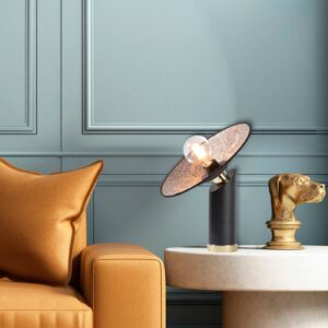 Svítidlo MARKET SET rtuť/černá matná/lesklá mosaz kov/textil