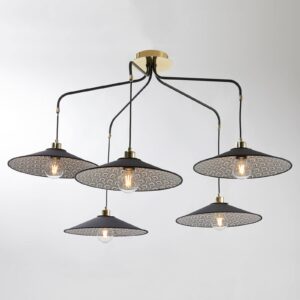 Svítidlo MARKET SET mosaz/hliník/černá kov/samet