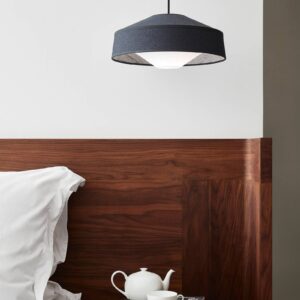 Svítidlo MARKET SET šedá/bílá kov/žakár/papír murano