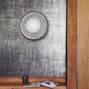 Svítidlo MARKET SET šedá/bílá kov/žakár/papír murano