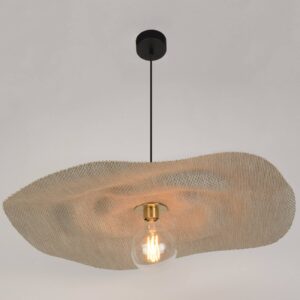 Svítidlo MARKET SET přírodní/černá/mosaz kartáčovaná kov/plátno