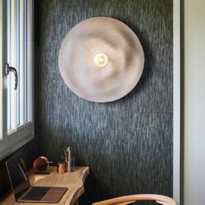 Svítidlo MARKET SET přírodní/mosaz kartáčovaná kov/plátno