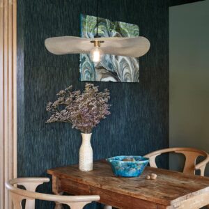 Svítidlo MARKET SET přírodní/černá/mosaz kartáčovaná kov/plátno