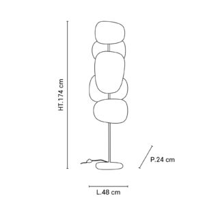 Svítidlo MARKET SET multicolor/černá lněná textilie/kov