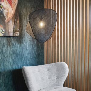 Svítidlo MARKET SET černá kov/ratan